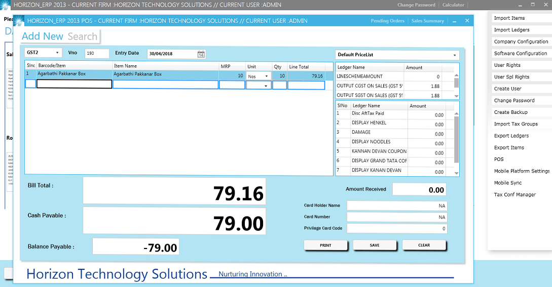 Horizon ERP